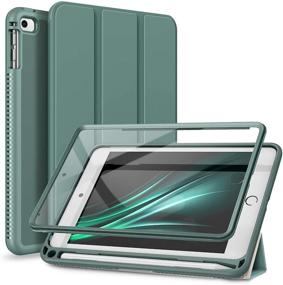 img 4 attached to 📱 Green SURITCH iPad Mini 4/Mini 5 Case with Screen Protector, Pencil Holder, Trifold Stand, Auto Wake/Sleep - Full Body Protective Smart Cover for Apple iPad Mini 4/5 7.9 Inch