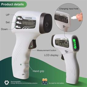 img 3 attached to 🌡️ AILEADING Rechargeable Medical Grade Touchless Infrared Forehead Thermometer Gun, for Adults, Baby, and Object - Heavy Duty