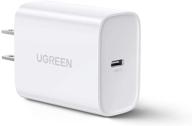 ugreen 30w usb c wall charger - fast pd charger usb-c power adapter for macbook air, iphone 13/13 mini/13 pro/13 pro max/12, galaxy s21/s21+, ipad mini/pro, pixel, airpods & more logo