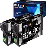 картридж для струйного принтера e-z ink (tm), восстановленный, замена для epson 220 xl 220xl t220xl - совместим с wf-2760 wf-2750 wf-2630 wf-2650 wf-2660 xp-320 xp-420 xp-424 (2 чёрных) - доступное и надежное решение для печати чернилами логотип