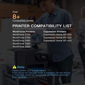 img 1 attached to E-Z Ink (TM) Remanufactured Ink Cartridge Replacement for Epson 220 XL 220XL T220XL - Compatible with WF-2760 WF-2750 WF-2630 WF-2650 WF-2660 XP-320 XP-420 XP-424 (2 Black) - Affordable and Reliable Ink Solution