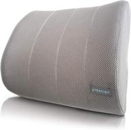 🪑 xtra-comfort lumbar support cushion - ergonomic lower back pillow for office chair, car, men, women, gaming - orthopedic backrest foam roll with adjustable strap for therapeutic pain relief logo