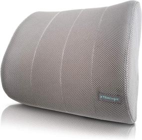 img 4 attached to 🪑 Xtra-Comfort Lumbar Support Cushion - Ergonomic Lower Back Pillow for Office Chair, Car, Men, Women, Gaming - Orthopedic Backrest Foam Roll with Adjustable Strap for Therapeutic Pain Relief