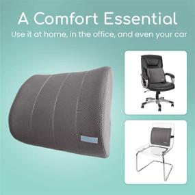 img 1 attached to 🪑 Xtra-Comfort Lumbar Support Cushion - Ergonomic Lower Back Pillow for Office Chair, Car, Men, Women, Gaming - Orthopedic Backrest Foam Roll with Adjustable Strap for Therapeutic Pain Relief