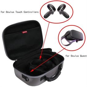 img 2 attached to 🧳 Protective EVA Travel Case for Oculus Quest 2 & Quest VR Gaming Headset (Grey) by Hermitshell