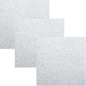 img 3 attached to 💎 Siser EasyPSV Glitter Permanent Craft Vinyl 12x12 Sheets 3 Pack | Diamond Silver