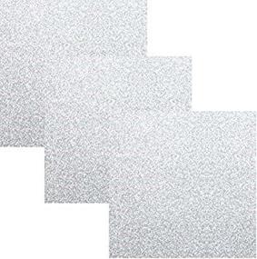 img 1 attached to 💎 Siser EasyPSV Glitter Permanent Craft Vinyl 12x12 Sheets 3 Pack | Diamond Silver