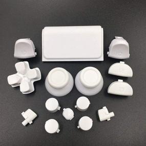 img 1 attached to High-quality Sony PS4 Button Controller Repair Kit - White Replacement Full Button L1 R1 L2 R2 Triggers for Playstation 4 Pro Slim JDS-040 Controller