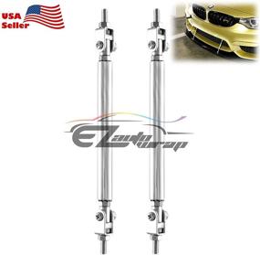 img 3 attached to 🛠️ EZAUTOWRAP Silver Adjustable Front/Rear Frame Bumper Lip Splitter Strut Rod Support Bar - 6-8 inch