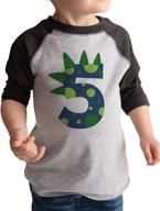 ate apparel dinosaur birthday raglan boys' clothing for tops, tees & shirts logo