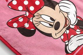 img 2 attached to 🐭 Disney Minnie Mouse Big Eyed Girl Raschel Blanket - 60 x 80 inch Size, Fade Resistant & Super Soft Kids Bedding - Official Disney Product