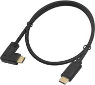 🔌 премиум 2 фута угловой usb c к usb c кабель: poyicott 90 градусов мужской на мужской usb 3.1 тип c быстрая зарядка для ноутбука, планшета и мобильного телефона логотип