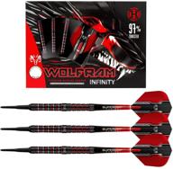 🎯 high-precision wolfram infinity soft tip darts with 97% tungsten logo