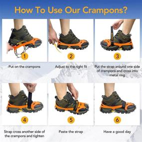 img 1 attached to 🥾 Dream28 Crampons Ice Cleats: The Ultimate 28-Spiked Stainless Steel Solution for Hiking Boots, Shoes, and Outdoor Winter Activities - Unmatched Anti-Slip Protection for Men and Women in Trekking, Jogging, Mountaineering, Fishing, and More!