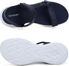 img 2 attached to SEMARY U720SLX027 Navy Women's Athletic Beach Shoes with Anti-Skidding Comfort