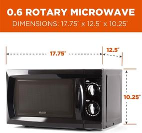 img 3 attached to 🍽️ 0.6 Cu. Ft Black Countertop Microwave Oven by Commercial Chef