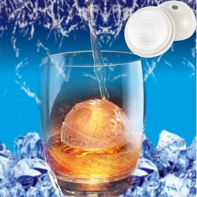 img 1 attached to 🌟 Death Star Ice Cube Molds Tray - Silicone Ice Ball Maker for Whiskey, Bourbon, Cocktails & More!