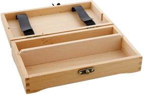img 1 attached to 🎨 Organize and Protect Your Art Tools with the US Art Supply Small Beechwood Artist Tool and Brush Storage Box with Locking Clasp