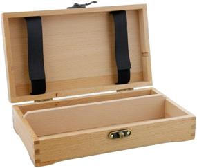 img 2 attached to 🎨 Organize and Protect Your Art Tools with the US Art Supply Small Beechwood Artist Tool and Brush Storage Box with Locking Clasp