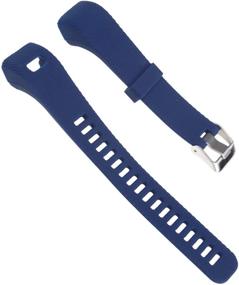 img 3 attached to 🔵 Premium Blue Replacement Watch Strap with Embossing - SING F LTD Sports Band Bracelets Wrist Straps
