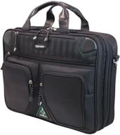 👜 mobile edge scanfast checkpoint & eco friendly laptop briefcase 16" pc, 17" mac - ideal for men, women, business travel & students - black mesfbc2.0 logo