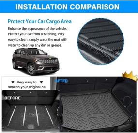 img 3 attached to 🚗 Premium All-Weather Rear Cargo Liners for 2011-2021 Grand Cherokee - Custom-Fit Waterproof TPO Mats with 3D Modeling - Not for 2021 Grand Cherokee L