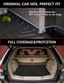 img 2 attached to 🚗 Premium All-Weather Rear Cargo Liners for 2011-2021 Grand Cherokee - Custom-Fit Waterproof TPO Mats with 3D Modeling - Not for 2021 Grand Cherokee L