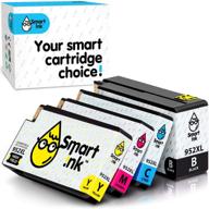 π¨οΈ smart ink compatible ink cartridge replacement for hp 952 xl 952xl - 4 combo pack for officejet pro 8710 8720 8740 8715 8210 7740 7720 8700 8730 8725 (black, cyan, magenta, yellow) logo