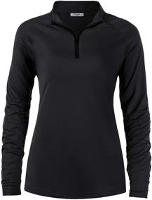 img 4 attached to 🏕️ Cestyle Women's Lightweight Pullover for Outdoor Hiking & Workout - UPF 50+ Long Sleeve 1/4 Zip Tops