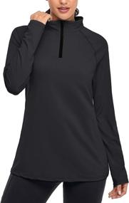 img 2 attached to 🏕️ Cestyle Women's Lightweight Pullover for Outdoor Hiking & Workout - UPF 50+ Long Sleeve 1/4 Zip Tops