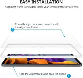 img 3 attached to Премиум-стекло для защиты экрана Samsung Galaxy Tab S7 11 дюймов - 2 штуки в комплекте с рамкой выравнивания - SPARIN