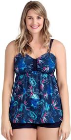 img 1 attached to PERONA Control Tankini Swimsuit - Women's Swimwear & Cover Ups