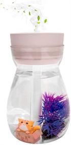 img 1 attached to 🌸 Adorable Pink Micro Landscape Humidifiers for Desks - Mini Air Humidifier