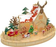 christmas cottage village puzzles battery logo