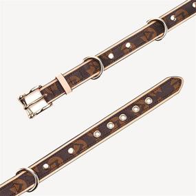 img 2 attached to 🐾 Premium ThanksPaw Leather Dog Collar – Soft, Durable & Waterproof – Adjustable for Small, Medium, Large Dogs – Brown