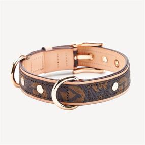 img 3 attached to 🐾 Premium ThanksPaw Leather Dog Collar – Soft, Durable & Waterproof – Adjustable for Small, Medium, Large Dogs – Brown