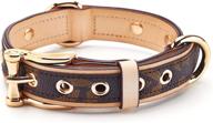 🐾 premium thankspaw leather dog collar – soft, durable & waterproof – adjustable for small, medium, large dogs – brown logo