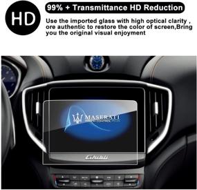 img 3 attached to 🔍 RUIYA 2017 Quattroporte Ghibli 8.4-Inch Car Navigation Protective Film: Clear Tempered Glass HD to Protect Eyes