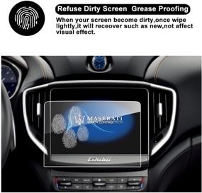 img 2 attached to 🔍 RUIYA 2017 Quattroporte Ghibli 8.4-Inch Car Navigation Protective Film: Clear Tempered Glass HD to Protect Eyes