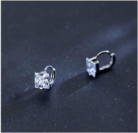 img 2 attached to Princess Cartilage Earrings Solitaire Hypoallergenic Girls' Jewelry
