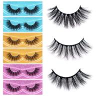 💁 enhance your look with losha's natural look fluffy faux mink lashes - 6 pairs, 3 mix styles, portable boxes logo