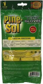 img 1 attached to Pine-Sol Premium Latex Gloves: Ultimate Protection from Bacteria, Germs, Chemicals, and Odors – Ideal for Indoor/Outdoor Cleaning, Washing, Gardening – XL Size, 1 Pair (Pack of 2), Yellow