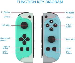 img 3 attached to 🎮 EJGAME Wireless Joycon Controller for Nintendo Switch - Green and Blue Replacement Controllers