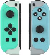 🎮 ejgame wireless joycon controller for nintendo switch - green and blue replacement controllers logo