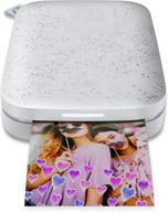 🖨️ hp sprocket portable instant photo printer (luna pearl) with zink sticky-backed paper - print pictures from ios & android devices. logo