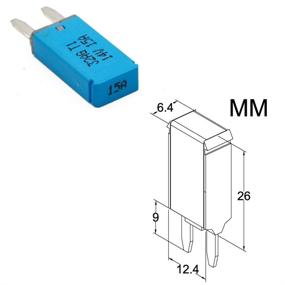 img 2 attached to T Tocas DC 14V 5PCS Auto-Reset ATM Mini Blade-Style Circuit Breaker (15A)