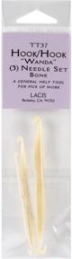 img 1 attached to Lacis TT37 Double Ended Bone Crochet Hooks - 3-Pack - Enhance Your Handmade Creations