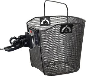 img 1 attached to 🚲 M-Wave Wire Bicycle Basket: Convenient Clip-on Bracket for Easy Attachment