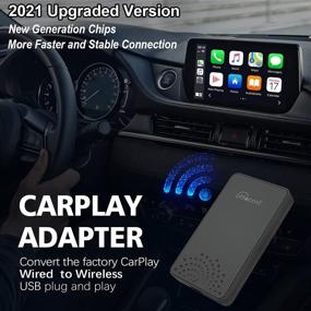 img 3 attached to 🔌 2021 Самая новая версия: Беспроводной адаптер Wireless-CarPlay для Apple-CarPlay Dongle - Более быстрые, стабильные и надежные проводные к беспроводным соединения для автомобилей с заводской установкой CarPlay