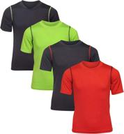 🐻 black bear boys' activewear set - 4 pack dry-fit athletic t-shirts for active performance (ages 4-18) logo